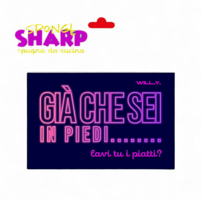 SPUGNA DA CUCINA SCRITTE - Willy Be Smart