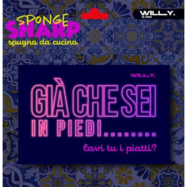 SPUGNA DA CUCINA SCRITTE - Willy Be Smart