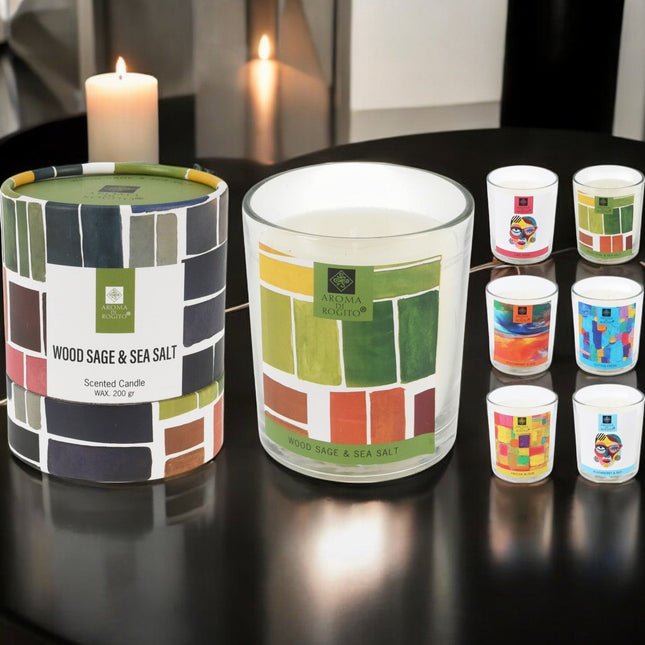 VASO VETRO CON CANDELA PROFUMATA - Willy Be Smart