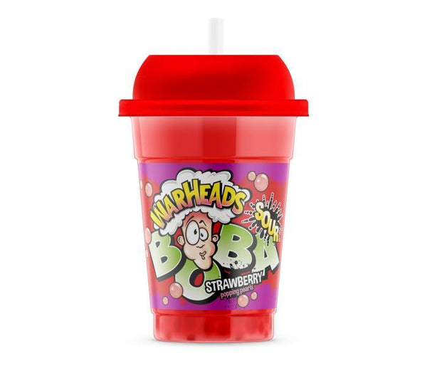 WARHEADS BOBA SOUR STRAWBERRY 400 ML. - Willy Be Smart