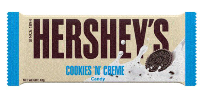 HERSHEY COOKIES N CREME SING 43 GR.